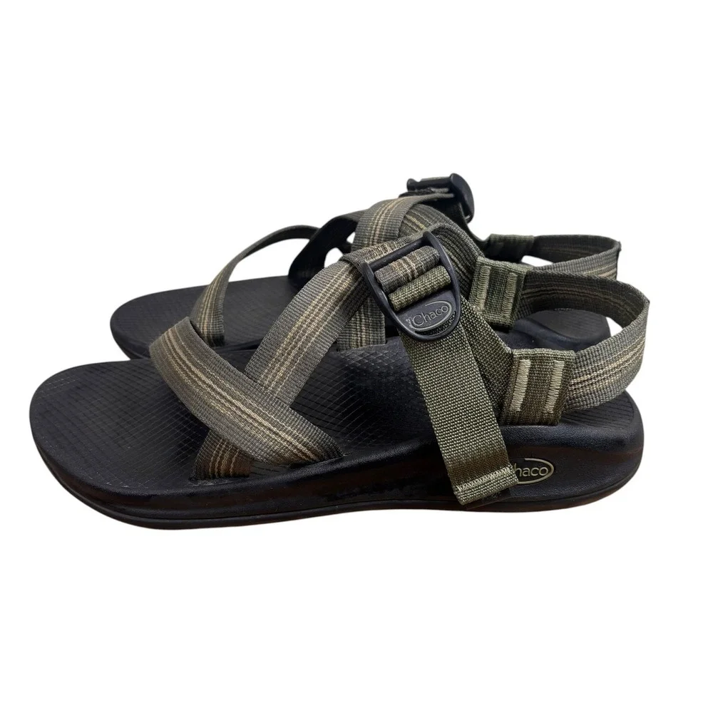 Chaco Z1 Classic Mens Sport Sandals Olive Green Strappy Hiking Shoes Size 10